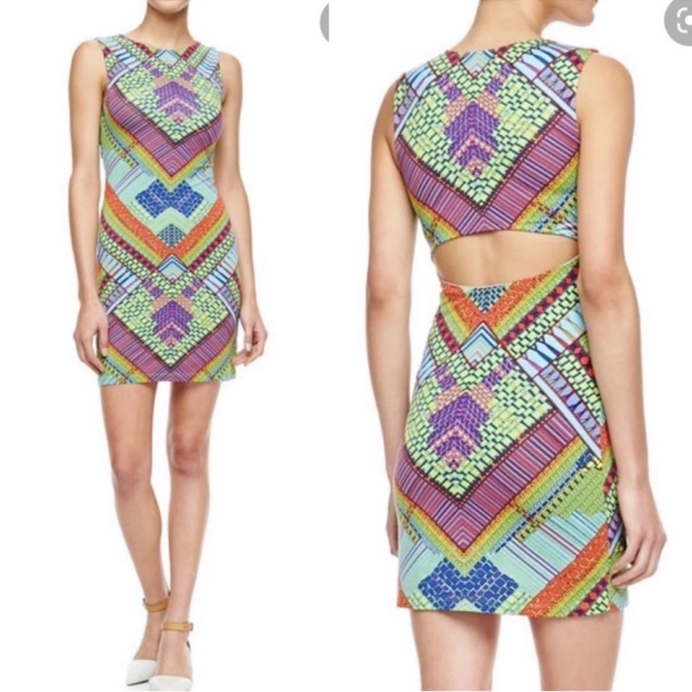 Mara Hoffman Colorful Geometric Pattern Mini Dress XS